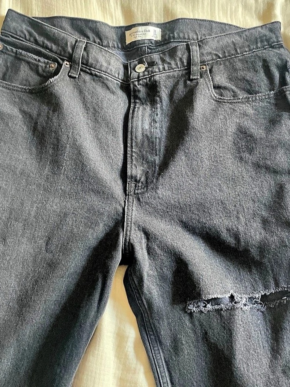 Abercrombie & Fitch The 90s Straight Ultra High Rise Jeans Black